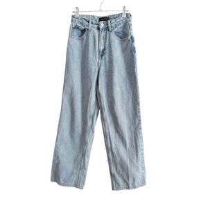 WHITE FOX | High Rise Wide Leg Light Wash Jeans with Rip at rear | Size Small